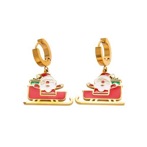 Santa Claus sleigh earrings