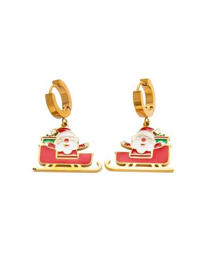 Santa Claus sleigh earrings