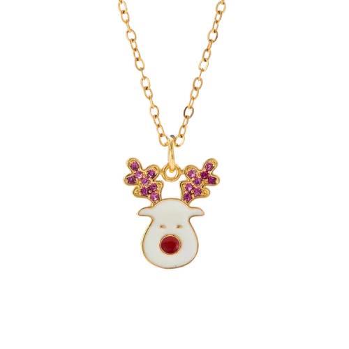 Christmas rudolf necklace