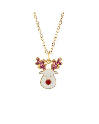 Christmas rudolf necklace