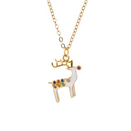 Christmas reindeer necklace