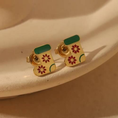 Christmas boots earrings