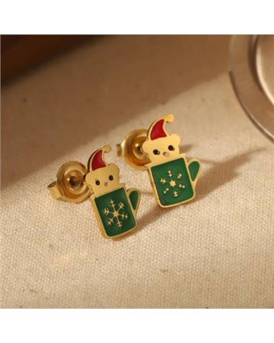 Christmas cups earrings