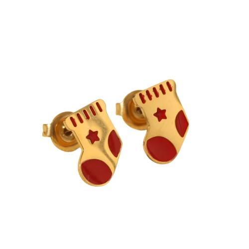 Christmas socks earrings
