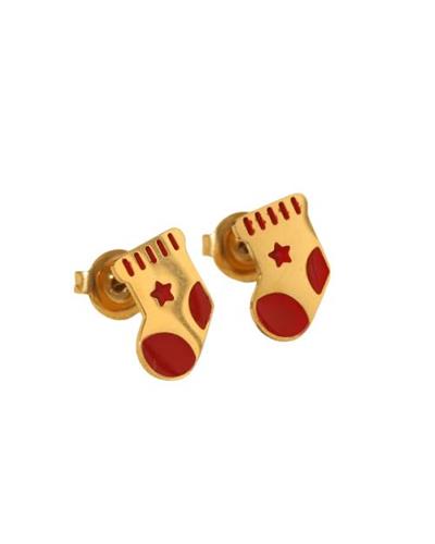 Christmas socks earrings