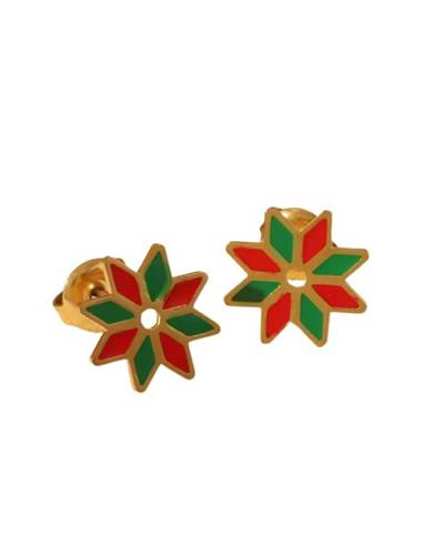 Christmas flower earrings
