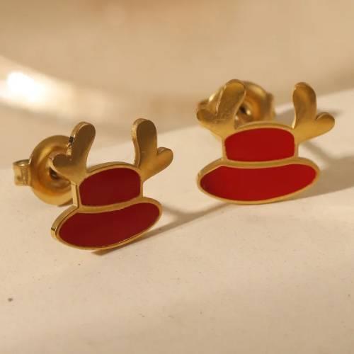 Christmas reindeer earrings