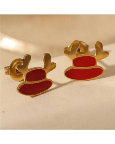 Christmas reindeer earrings