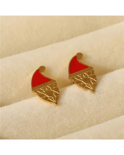Christmas Santa hat earrings