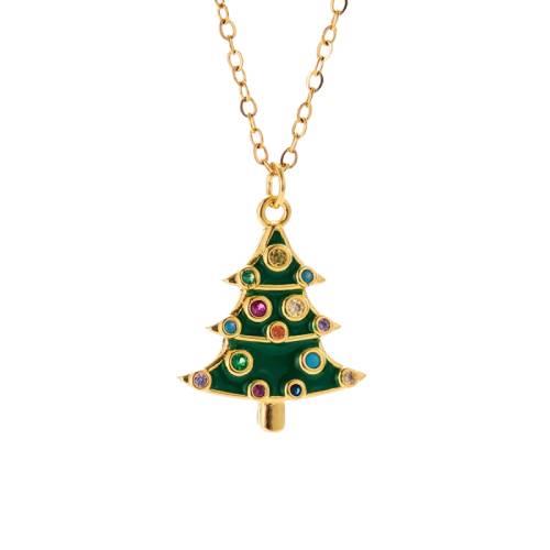 Christmas tree necklace